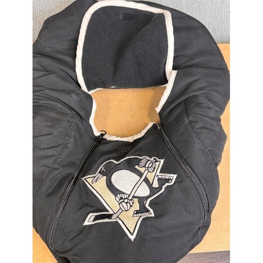 Pittsburgh Penguins NHL Baby Car Seat Cover Black Baby's Cozy World Fleece Lined